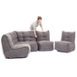 Grey fabric modular sofa bean bags by ambient lounge