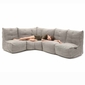 beige fabric modular sofa bean bags by ambient lounge