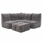 grey fabric modular sofa bean bags by ambient lounge