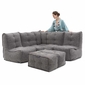 Grey corner modular sofa bean bags Australia