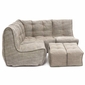 beige fabric modular sofa bean bags by ambient lounge