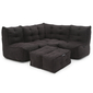 black fabric modular sofa bean bags by ambient loungeblack fabric modular sofa bean bags by ambient lounge