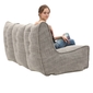 beige fabric modular sofa bean bags by ambient lounge for home cinema