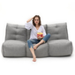 Grey fabric modular sofa bean bags by ambient lounge for home cinema