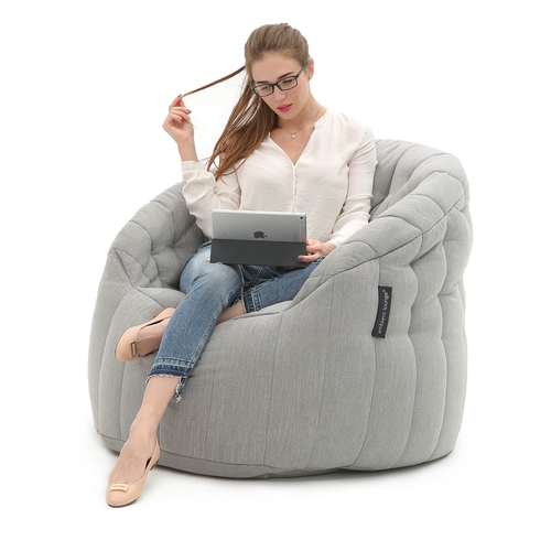 Float like a Butterfly, sit like royalty in this truly amazing bean bag lounger. The design of internal elastics and multi bead compartments is truly gravity defying and gives such a good level of support all over.