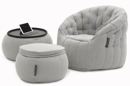 grey designer sofa set bean bag by Ambient Lounge