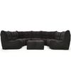 6 Modular Max Lounge Bean Bags in Black Interior Fabric