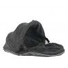 Dark Grey hooded faux fur cover fits small cat beds made by Ambient Lounge Australia