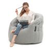 Float like a Butterfly, sit like royalty in this truly amazing bean bag lounger. The design of internal elastics and multi bead compartments is truly gravity defying and gives such a good level of support all over.