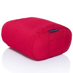 red ottoman bean bag