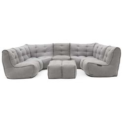 grey fabric modular sofa bean bags by ambient lounge