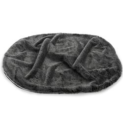 extra large dark grey faux fur cover fits extra Large dog beds by Ambient Lounge Australia