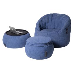 blue designer sofa set bean bag by Ambient Lounge