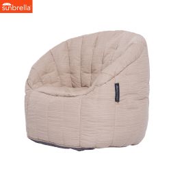 cream butterfly sunbrella fabric bean bag